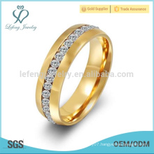 Simple gold rings for women, gold plating wedding band ring jewelry